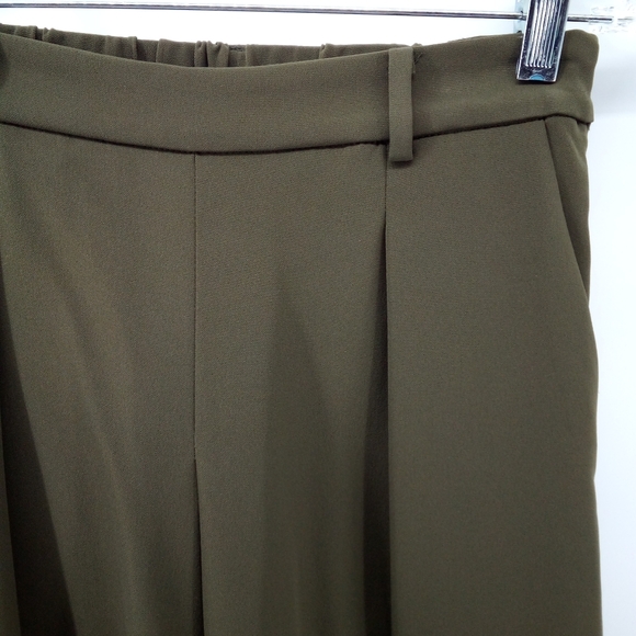 Uniqlo Olive Green Capri Pants Coo lats S Career Work Summer Spring Fall - Picture 7 of 8